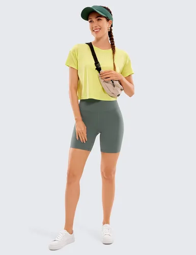 Miniatura 18 de CRZ YOGA Butterluxe Super High Waist Biker Shorts 6"- Yoga Workout Womens Buttery Soft Over Belly