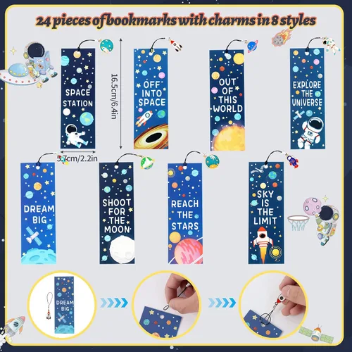 Miniatura 4 de Kolewo4ever Juego de papelería de 148 piezas con temática del espacio exterior: 100 lápices espaciales, lápices de astronauta, 24 planetas cohetes