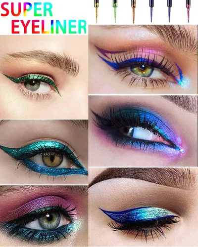 Miniatura 2 de Chameleon - Delineador de ojos con purpurina líquida, 1 bolígrafo dorado metálico de alta pigmentación para maquillaje para sombra de ojos, punta 01#