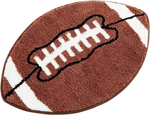 Funtery - Alfombra de fútbol para decoración de habitación de niños, 32 x 20 pulgadas, antideslizante, absorbente, deportiva, suave, alfombra de