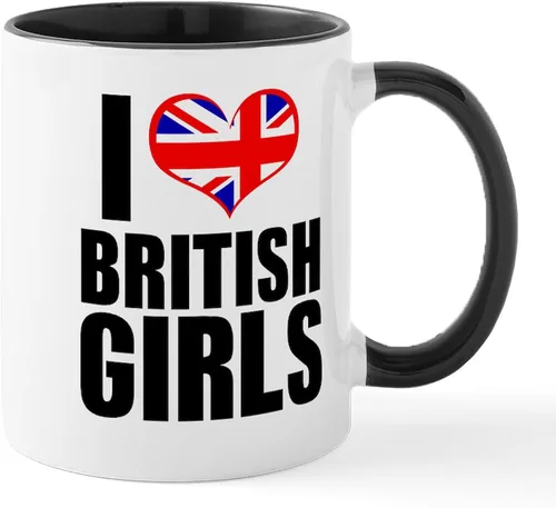 Miniatura 24 de CafePress Born American, British By Hea Taza de café de cerámica de 11 oz (11.0 fl oz)