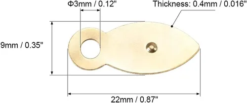 Miniatura 2 de uxcell Botón de giro de marco, 7/8 pulgadas de metal plano con tornillos para colgar imágenes, fotos, dibujos y carteles, 30 piezas (dorado)