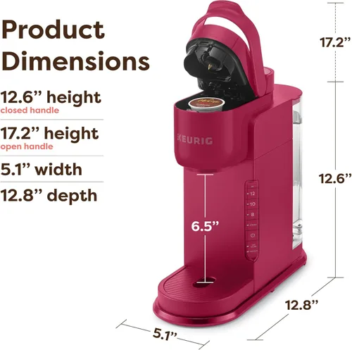 Miniatura 7 de Keurig K-Express - Cafetera de una sola porción, opción de preparación fuerte, depósito de 42oz, diseño elegante para celebraciones navideñas y Baya