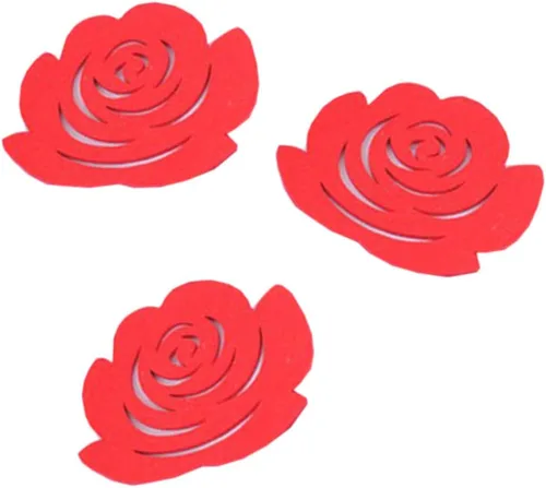 Miniatura 7 de Posavasos de fieltro, 18 unidades, decoración de banquetes, tazas para fiestas, manteles individuales para bebidas, no tejidos, posavasos de boda