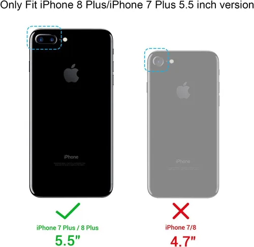 Miniatura 5 de J.west Funda para iPhone 8 Plus, iPhone 7 Plus, de lujo, centelleante, de TPU, cubierta trasera de silicona TPU transparente y suave, para niñas