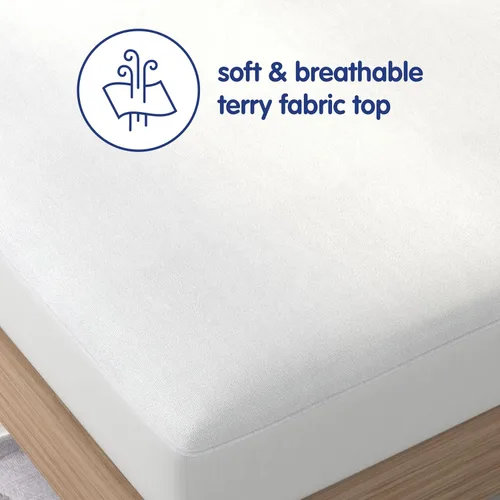 Miniatura 2 de Classic Brands. Defend-A-bed protector de colchón impermeable, Poliéster, Blanco, gemelo