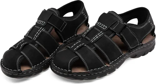 Miniatura 7 de Jousen Men's Sandals Leather Open Toe Beach Sandal Outdoor Summer Sport Sandals