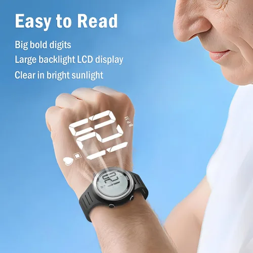 Miniatura 4 de EZON Monitor de frecuencia cardíaca y correa de pecho, monitor de frecuencia cardíaca de ejercicio, reloj deportivo con HRM, impermeable