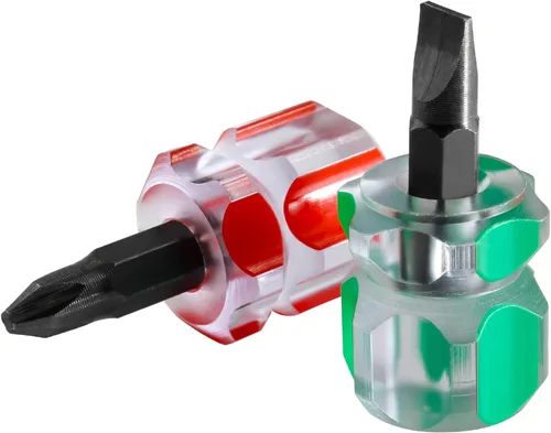2 destornilladores para máquina de coser, destornillador Phillips de 0.236 in y puntas de cabeza plana, juego de destornilladores rechonchos,
