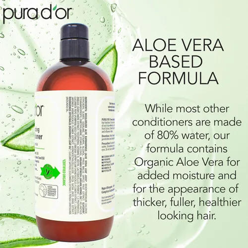 Miniatura 3 de PURA D'OR Acondicionador de biotina hidratante profunda espesa, suaviza e hidrata el cabello seco, encrespado y dañado con aceite de argán