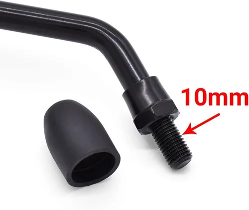 Miniatura 6 de Espejo retrovisor de motocicleta, espejo retrovisor lateral universal de 0.394 pulgadas, 0.394 pulgadas, para Ducati Hypermotard 821 939 SP Negro