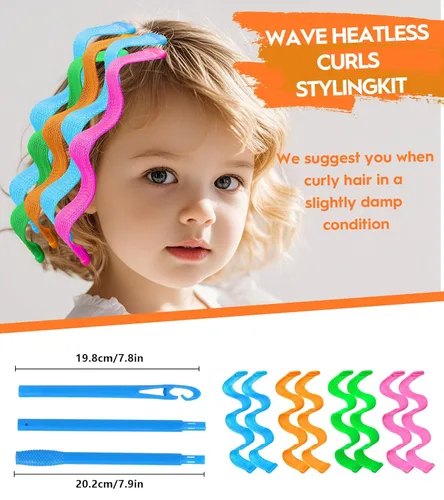 Miniatura 5 de 42 rizadores de pelo con ondas sin calor para cabello corto, rizadores de cabello sin daños por calor para ondas y rizos naturales de larga 9.9