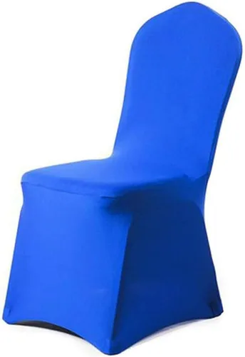 Miniatura 17 de Funda para silla de color sólido, funda elástica de elastano, para banquete de boda, fiesta, banquete, hotel, comedor, color blanco