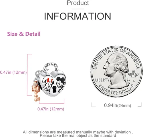 Miniatura 5 de Oomibo 925 Sterling Silver Charms for Bracelets Beads Pendant birthday Day Gifts for Women 3pcsset