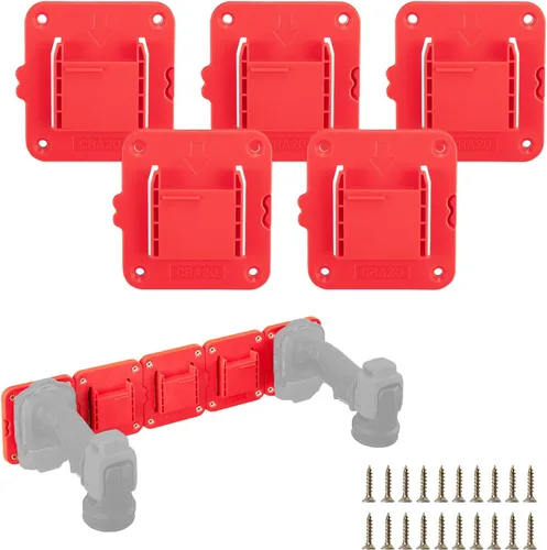 Miniatura 8 de Soporte de montaje para brocas compatible con taladros Makita de 18V de iones de litio, herramientas de ABS resistentes para colgar en la pared