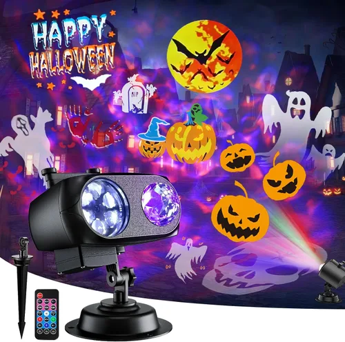 Miniatura 9 de 2025 Luces de proyector de decoraciones de Navidad mejoradas más brillantes, FLITI 19 proyector de diapositivas de Navidad HD