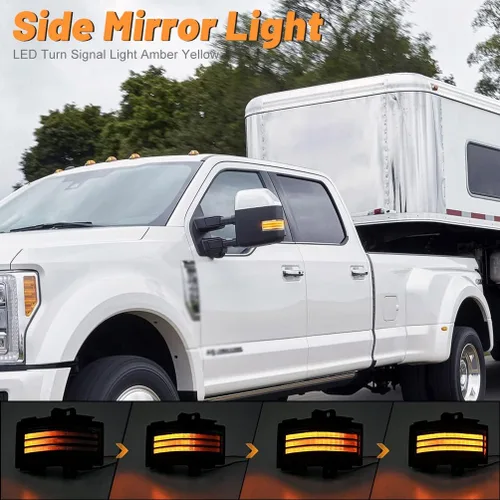 Miniatura 2 de Lámpara LED de Marcador de Espejo Lateral para Ford F150 F250 F350 F450 F550 2018-2022 2023 2024 2025 Super Duty Switchback Luz de Conducción