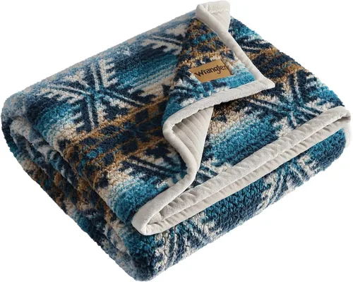 Miniatura 36 de Wrangler - Manta, ropa de cama de felpa suave, decoración occidental para la cama o el sofá (Colt naranja brillante, 50 x 60 pulgadas)