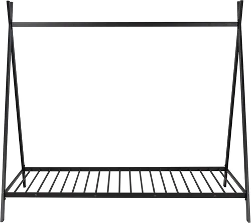 Miniatura 4 de Cama de casa individual para niños, marco de cama de casa, tienda de campaña, tamaño individual, cama de juego de metal con listones para niños