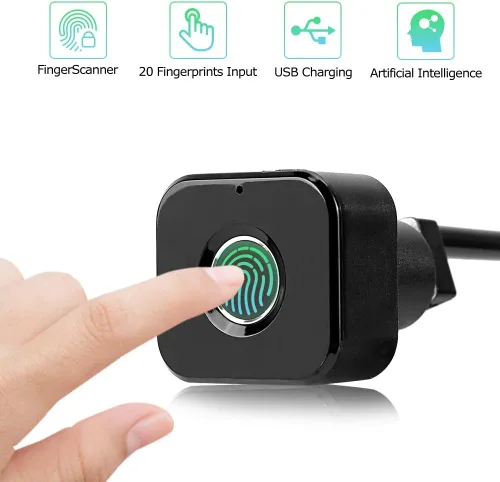 Miniatura 2 de Carga inteligente segura del USB de la cerradura del cajón de la huella dactilar del gabinete de la huella dactilar