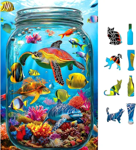Miniatura 8 de Rompecabezas de 500 piezas para adultos, vibrante escena tropical de playa con palmeras, rompecabezas para adultos, silla de playa, veleros
