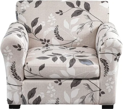 CRFATOP Fundas elásticas para sillón de 2 plazas suaves con diseño floral para perros, fundas elásticas para sillón de 1 plaza, fundas lavables para