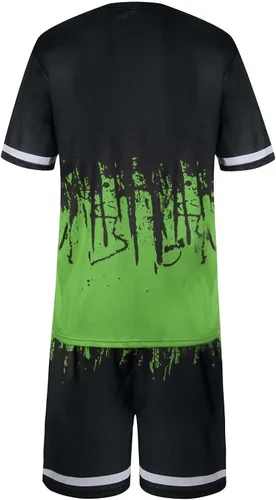 Miniatura 4 de Men's Tshirt and Short Set 2 Piece Outfits Fashion Summer Tracksuits Gradient Print Jogger Tee and Shorts Sport Sets