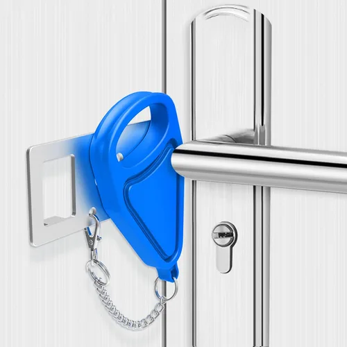 Miniatura 9 de Cerradura de puerta portátil para seguridad del hogar, cerradura de viaje, cerraduras de seguridad para seguridad adicional y privacidad, perfecta