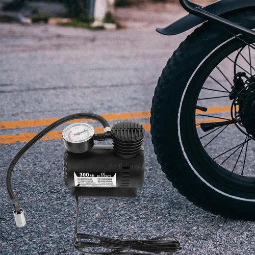 Miniatura 9 de Veemoon Bomba de aire para neumáticos de coche Bomba de aire para inflador de neumáticos eléctrico para s Coches s Compresor con barómetro eléctrico