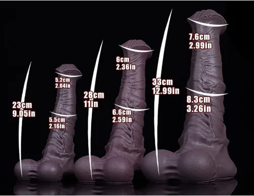 Miniatura 2 de Consolador realista inspirado en caballos, textura y diseño realistas, silicona segura para el cuerpo, base de ventosa para diversión manos libres