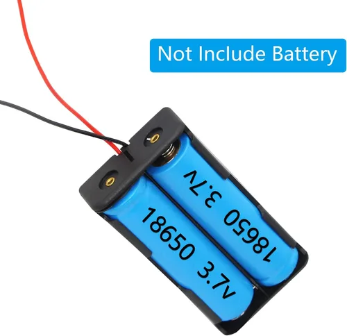 Miniatura 5 de Clip de batería 18650, 2 ranuras 3.7 V, caja de almacenamiento de batería DIY en serie YOUCHENG para batería 18650 con cable de conexión