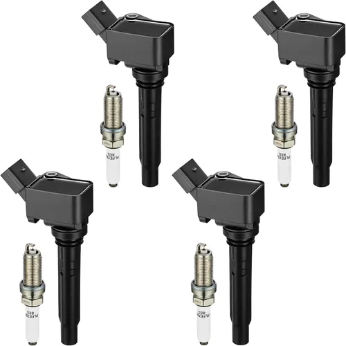 Miniatura 26 de BDFHYK Paquete de bobinas de encendido UF529 y bujías de iridio 4644 compatibles con Audi A3 A4 Allroad Quattro A5 Quattro Q5 TT Quattro Volkswagen