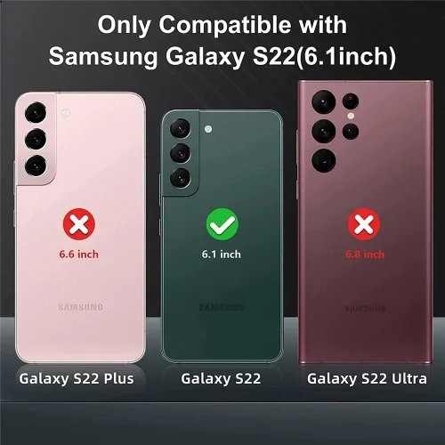 Miniatura 2 de Funda para Samsung Galaxy S22, funda tipo cartera para Samsung S22, piel sintética de alta calidad con relieve, función atril, ranuras