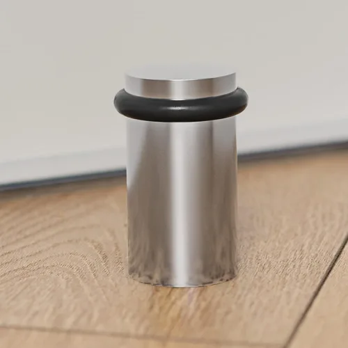 Miniatura 2 de NYCO - Tope de puerta cromado para piso - Topes de puerta modernos de acero sólido elegante y resistente - Tornillo de anclaje para montaje en piso