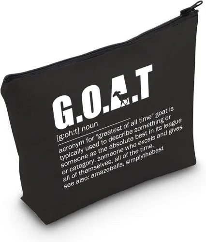 Miniatura 8 de POFULL Regalos para personas especiales, regalo inspirador para cabras, Bolsa de cosméticos G.O.A.T