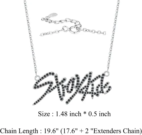 Miniatura 2 de YANENG KPOP - Collar para niños con colgante de cristal chapado en oro blanco, joyería para fanáticos de la permanencia, regalos para mujeres, niñas