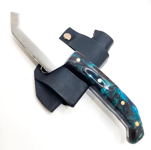 Miniatura 2 de Mini cuchillo de caza hecho a mano hecho en los E.E.U.U. Custom EDC Tanto resina mango cuchillo bush cuchillo Austin Blades