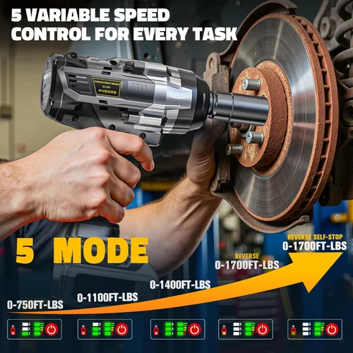 Miniatura 2 de Llave de impacto inalámbrica de 1/2 pulgada para batería DeWalt Max20V: Llave de impacto de alto torque de 1700 pies-libras, herramienta de servicio