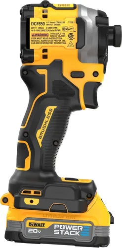 Miniatura 7 de DEWALT Kit de taladro de impacto inalámbrico ATOMIC de 20 V, 1/4 de pulgada, batería y cargador incluidos (DCF850E1)