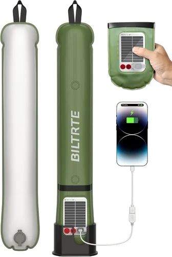 Luces solares para campamento recargables, 4 modos de iluminación, lámpara inflable impermeable IP66 para senderismo, mochileros, supervivencia,