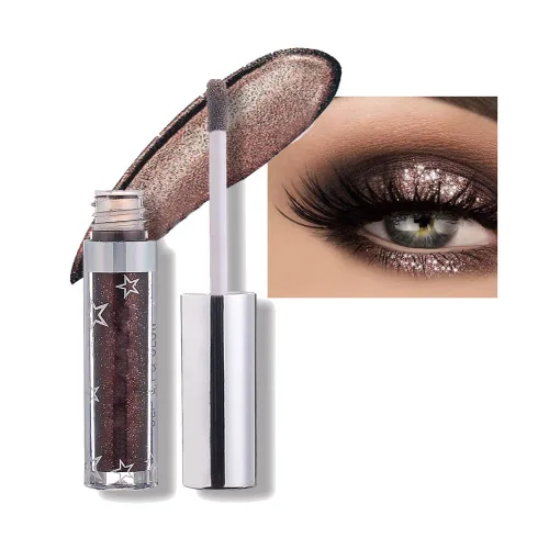 Miniatura 11 de Sombra de ojos líquida con brillantina, pigmentos metálicos, metales de maquillaje brillantes para ojos, delineadores de ojos, sombra de ojos