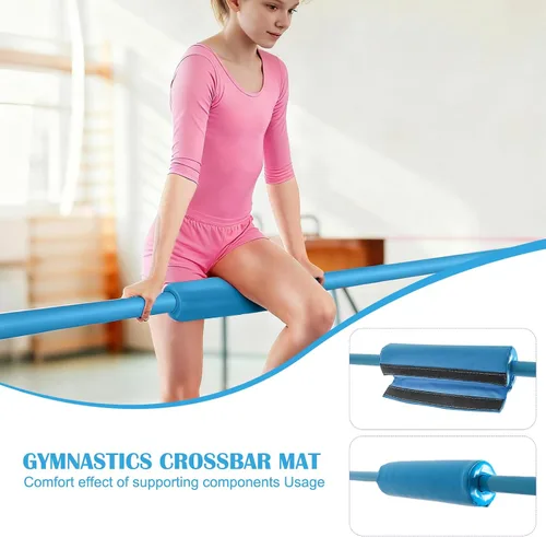 Miniatura 2 de Gymnastics Bar for Kids,Folding Gymnastic Training Kip Bar with Rings,Gymnastics Equipment for Kids,5-Level Adjustable Height Fitness Equipment for