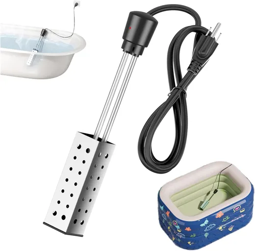 Calentador de cubo, calentador de piscina portátil, calentador de agua de inmersión, calentador de agua sumergible para bañeras, calentador de