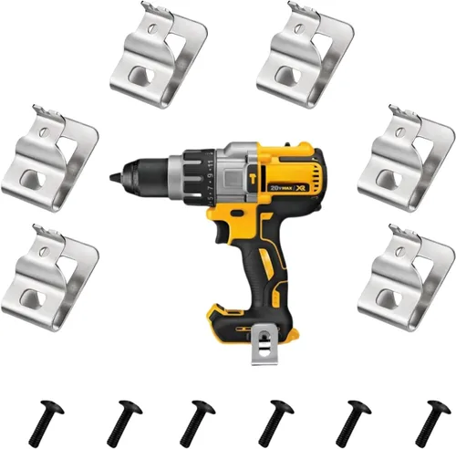 N268241 N086039 (6 unidades) Juego de clips de herramientas de taladro de acero inoxidable con tornillos compatibles con herramientas eléctricas