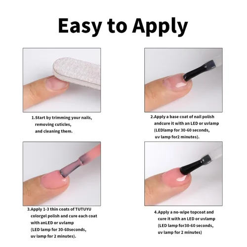 Miniatura 7 de Esmalte de uñas en gel color púrpura oscuro de medianoche - 15ml de esmalte de uñas en gel Jelly color morado negro, color traslúcido