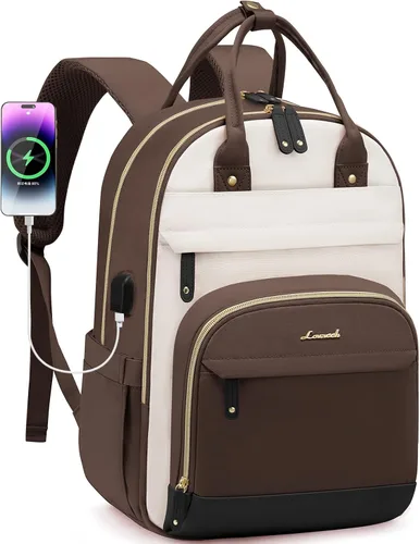 Miniatura 19 de LOVEVOOK Mochila para mujer, mochila para laptop de 15.6 pulgadas, mochilas escolares, bolsa antirrobo, bolsa antirrobo impermeable