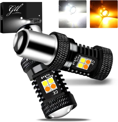GLL 1157 3030 16 SMD ámbar / blanco interruptor de luz de giro LED bombillas 4 W 12 V LED super brillante 800 lúmenes 6000 – 6500 K luz de freno