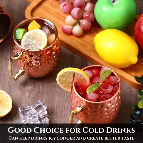 Miniatura 4 de Didaey Juego de 24 tazas para cóctel Moscow Mule, juego de tazas de cobre a granel, tazas de acero inoxidable para cóctel Moscow Mule resistentes al