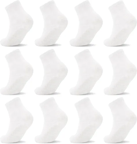 Miniatura 7 de SkiBeaut Calcetines antideslizantes para niños pequeños con agarre, paquete de 12 calcetines antideslizantes para niños de 1 a 7 años