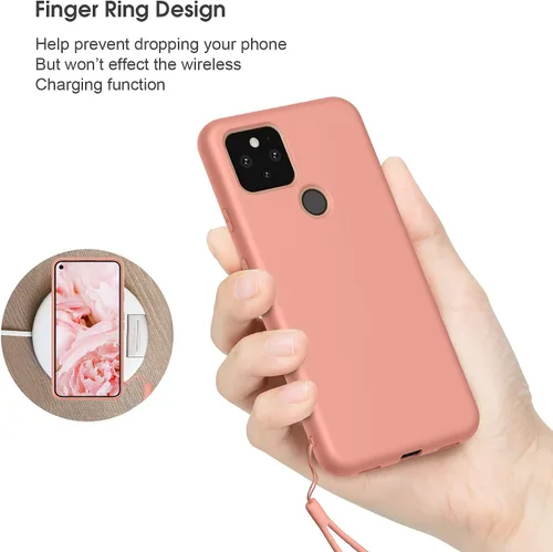 Miniatura 5 de Compatible con Google Pixel 5A, funda delgada de goma de gel de silicona (con forro de microfibra), diseño de cuerpo completo a prueba de golpes